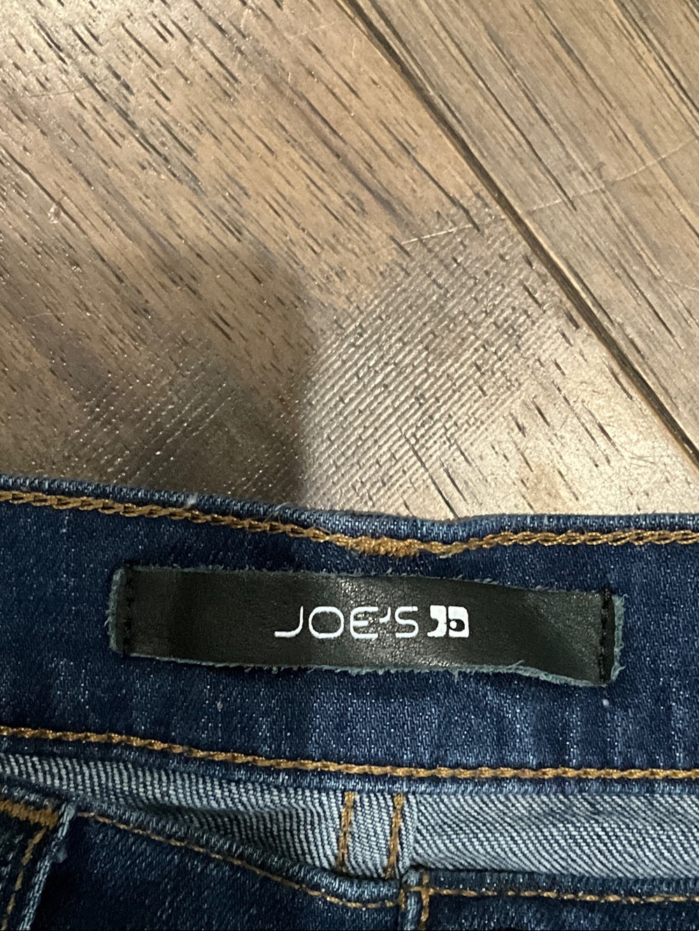 Joe's Jeans Dark Blue Distressed Denim Shorts - Picture 2 of 4